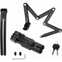 Csparkv - Antivol de vélo, Cadenas Antivol Pliable, Portable Serrure Pliante de Vélo Moto Antivol Acier Robuste Verrou de Sécurité avec clés et