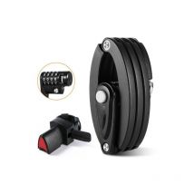 Csparkv - Antivol pliable pour vélo avec support, cadenas à combinaison à 4 chiffres, 85 cm de long, antivol de vélo haute sécurité, antivol pliable