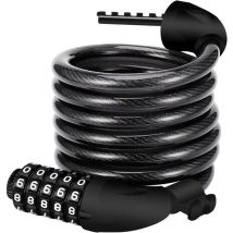 Antivol Velo,Cadenas de velos Long 120cm x 12mm,Câble Antivol pour Vélo avec 5 Chiffres Intelligente Code, Verrouillage à Vélo Antivol