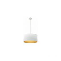 Fabrilamp - Anuska Pendentif 1xe27 Blanc/blanc-or Regx50x50 Cm