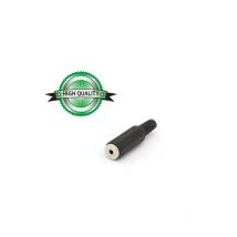 2.5mm female jack connectors - plastic black mono