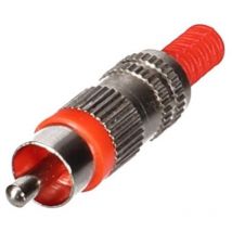 Toolland - conector rca macho niquelado - rojo
