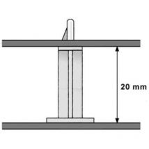 Toolland - support pour circuit imprime ouverture 3mm H=20mm 18x18mm