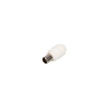 Spina tv in plastica 9,5mm/2,3mm - maschio - bianco
