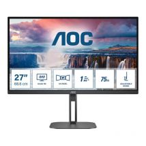 AOC - Q27V5N - Moniteur qhd 27 Pouces, Haut-parleurs, réglable en Hauteur (2560x1440, 75 Hz, DisplayPort, hdmi) Noir (Q27V5N/BK)