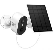 Aosu - 3K inalámbrica al aire libre WiFi Cámara de Vigilancia, 5MP Cámara de Vigilancia al aire libre con panel solar móvil para la seguridad del