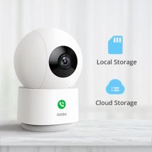 Aosu - 4mp Überwachungskamera Innen Wlan Kamera, 360 ° Bewegungsverfolgung, Homekit Kamera Mit 5g/2.4ghz Wifi, One-touch-anruf, Zwei-wege-audio, Für 
