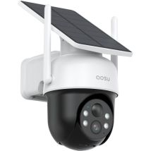 Telecamera Wi-fi Esterno Senza Fili Batteria Telecamera Di Sicurezza Esterna, Pannello Solare Fisso, 3mp 2k Hd, 360 Gradi Ptz 2.4ghz, Visione Notturna