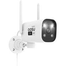 Aosutelecamera Wi-fi Esterno 2k Videocamera Sorveglianza Esterno, Visione Notturna, Impermeabile, Sensore Di Movimento, Audio Bidirezionale, 