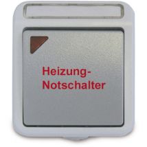 Feuchtraum-Heizungsnotschalter – 250 V~ – 10 A – IP54 – grau – für Keller, Garagen, Werkstätten – PERANOVA