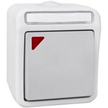 Peranova 102449 Feuchtraum-Schalterprogramm Taster Pera Hellgrau, Dunkelgrau 1 St.