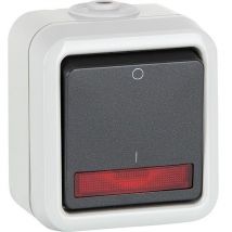 Aufputz-kontrollschalter Peha Ip44, Grau, Ausschalter D622 Wab Glk