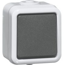 Aufputz Kreuzschalter – grau – 230 V – IP54 – 6 A – Peha