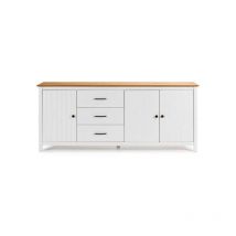 Aparador 3 puertas 3 cajones Mariana acabado blanco 80 cm(alto) 190 cm(ancho) 40 cm(largo)