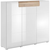 Aparador 3 puertas y 1 cajón Jules Blanco y Madera