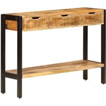 Abcrital - Aparador aparador consola mueble mueble de almacenamiento con 3 cajones 110 cm madera maciza de sheesham 4402109