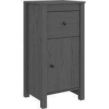 Aparador buffet cómoda armario mueble organizador cocina salón salón 40 x 35 x 80 cm madera maciza de pino gris 020031789