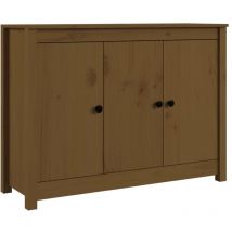 Aparador buffet cómoda mueble almacenaje organizador cocina salón salón 100 x 35 x 74 cm madera maciza de pino marrón 020035725