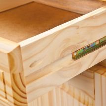 Aparador con dos puertas y dos cajones, color roble claro, 88 x 198 x 32 cm