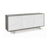 Aparador con tres puertas Cemento Bianco Ossido 177x41x h74 cm