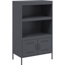 Vidaxl - Aparador de acero gris antracita 68x39x113 cm