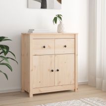Aparador de comedor Armario de cocina Mueble Aparador de madera maciza de pino 70x35x80 cm BHU34511 BonneVie