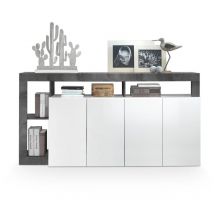 Vente-unique - Buffet 4 puertas Francfort - L184 cm