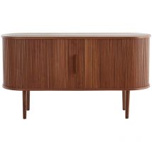 Aparador vintage de madera oscura de nogal con 2 puertas correderas 138 cm epic
