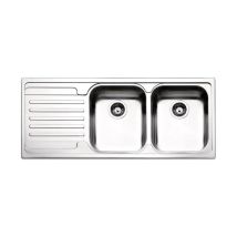 VE1162ILBC Serie Venezia Lavello Inox spazzolato da Incasso Gocciolatoio a Sinistra 2 Vasche 116x50cm - Apell