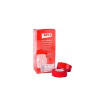 Apli - cinta adhesiva silenciosa rollo 19mm x 33m pp caja 8u rojo