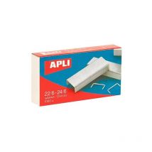 Apli - punti metallici 22/6 - 24/6 zincati - scatola da 1000 -10u-.