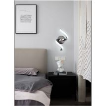 Trade Shop - Aplique Led 9watt Espiral Curvo Luz Fría Natural Cálida E58 Plata -