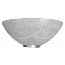 Energy - Aplique 1xE27 con Ganchos Cromados y Cristal Rayado Blanco.