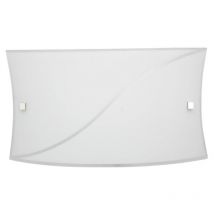 Energy - Aplique 1xE27 Marco Blanco Cristal Placa Blanca
