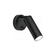 Aplique a pared modelo Antia acabado negro, 14cm(alto) 10cm(ancho) 23cm (fondo)