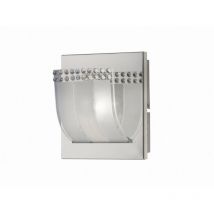Diyas - Inspired Charis - Lámpara de pared empotrada con interruptor 1 luz Cromo pulido, vidrio, cristal