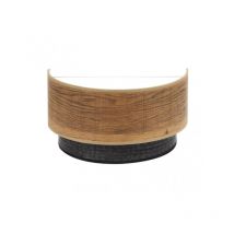 Aplique color Negro y madera Oscura modelo Colet 1x E27 FABRILAMP