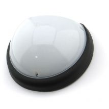 Aplique con sensor Media Luna negro IP54 antivandálico led luz fría - Negro