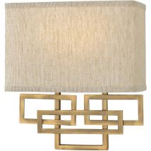 Elstead - Lanza - Aplique de pared interior de 2 luces Bronce cepillado, E14