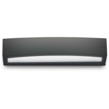 Ideal Lux - Andromeda - Aplique de pared grande Up Down para exterior 2 luces Negro, Masilla IP54, E27