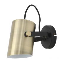 F-bright - aplique pared dorado negro E27