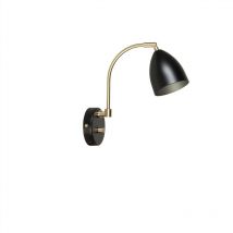 Belid - Deluxe - Aplique de pared interior 1 luz Negro, Latón