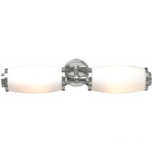 Elstead - Eliot 2 ljus badrum dubbel vägglampa polerad krom IP44, G9