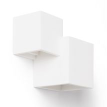 Ledkia - Aplique de Pared Exterior Aluminio Iluminación Doble Cara Dupmy Blanc
