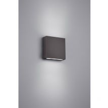 Trio - Thames Led Doble Emision Aplique Cuadrado IP54 Antracita 14x14 cm Lighting