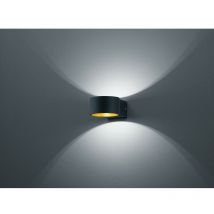 Aplique Lacapo Negro y Oro Led Doble Luz Trio Lighting