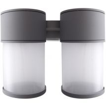 Greenice - Aplique de Pared IP65 (Sin Lámpara) E27 Ø108Mm Gris Madison HO-WLIP65-E27-108-103