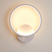 Galozzoit - Aplique de pared led, 18 w, redondo, blanco cálido, 3000 k, moderno, para dormitorio, sala de estar, escalera, pasillo, 20 x 25 cm,
