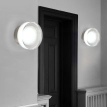 Aplique de Pared led 5W Lámpara de Pared Interior Luz de Pared con Redondo Iluminación de Pared Plateado 2Pcs
