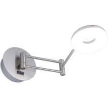 Aplique de pared modelo Damian acabado niquel satinado 10cm(alto) 11cm(ancho) 40cm(fondo)